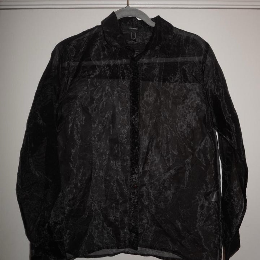 Forever 21 Black Long Sleeve Top